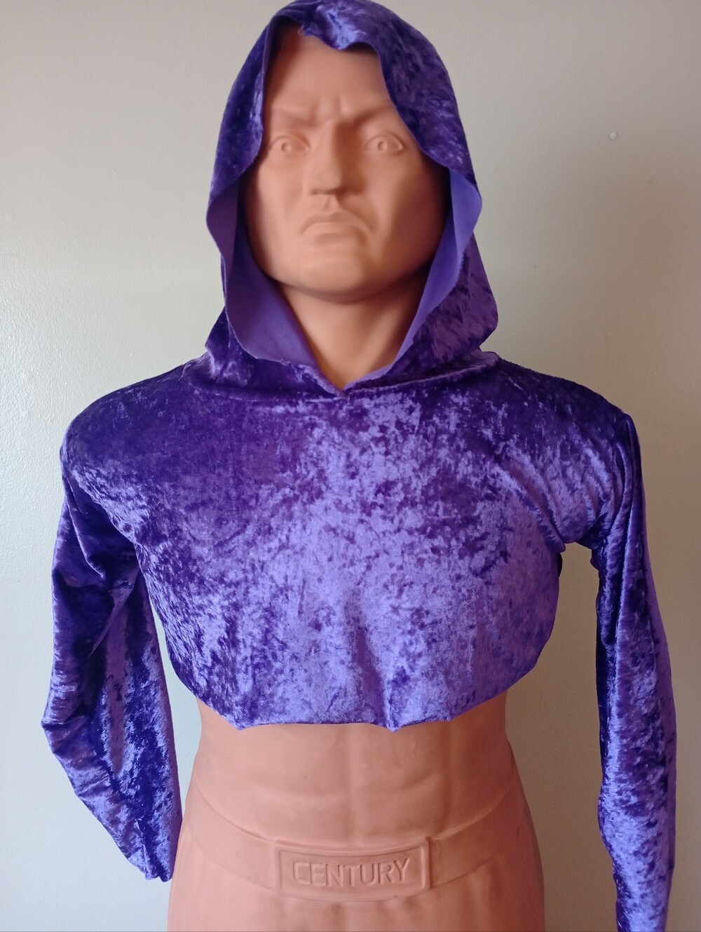 Purple Crop Hoodie